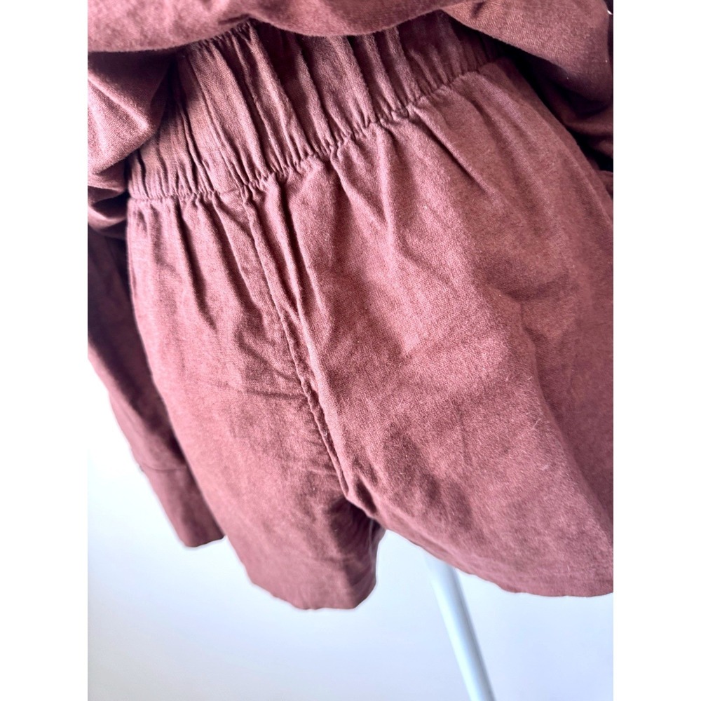 Abercrombie Oversized Set 2pc Linen Blend Button Down + Pleated Shorts Sz S - Picture 10 of 12